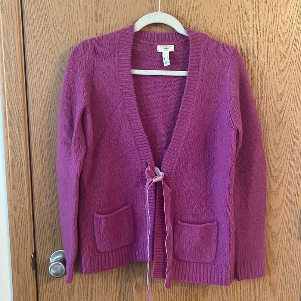 Lands End Sweater Cardigan—Size Small